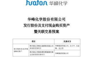 去年60亿收购被否，华峰化学重启关联交易，尤氏家族两块资产再闯股东大会 | 长三角资本局